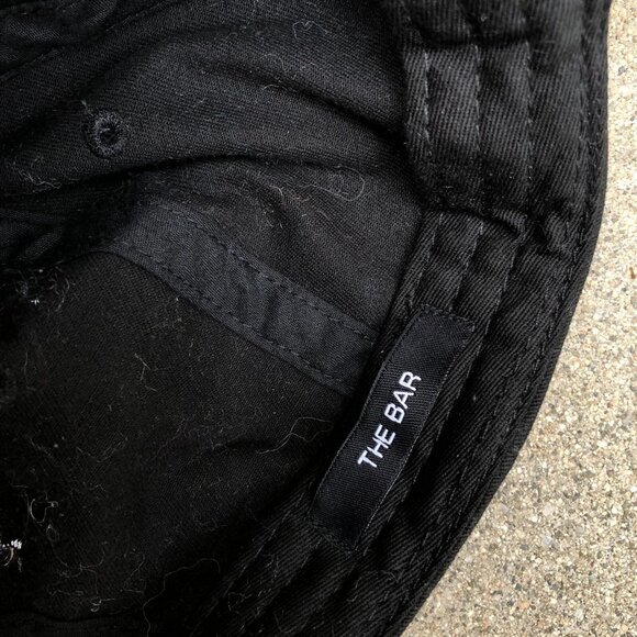 THE BAR Baseball Hat Men's Adjustable Cap Black Cotton - Picture 5 of 5